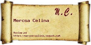 Mercsa Celina névjegykártya